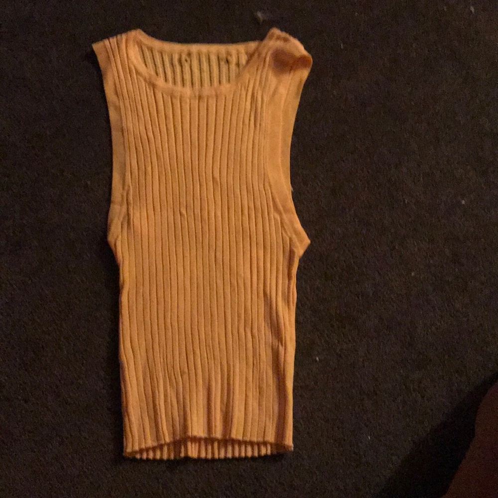 Yellow sleeveless shirt